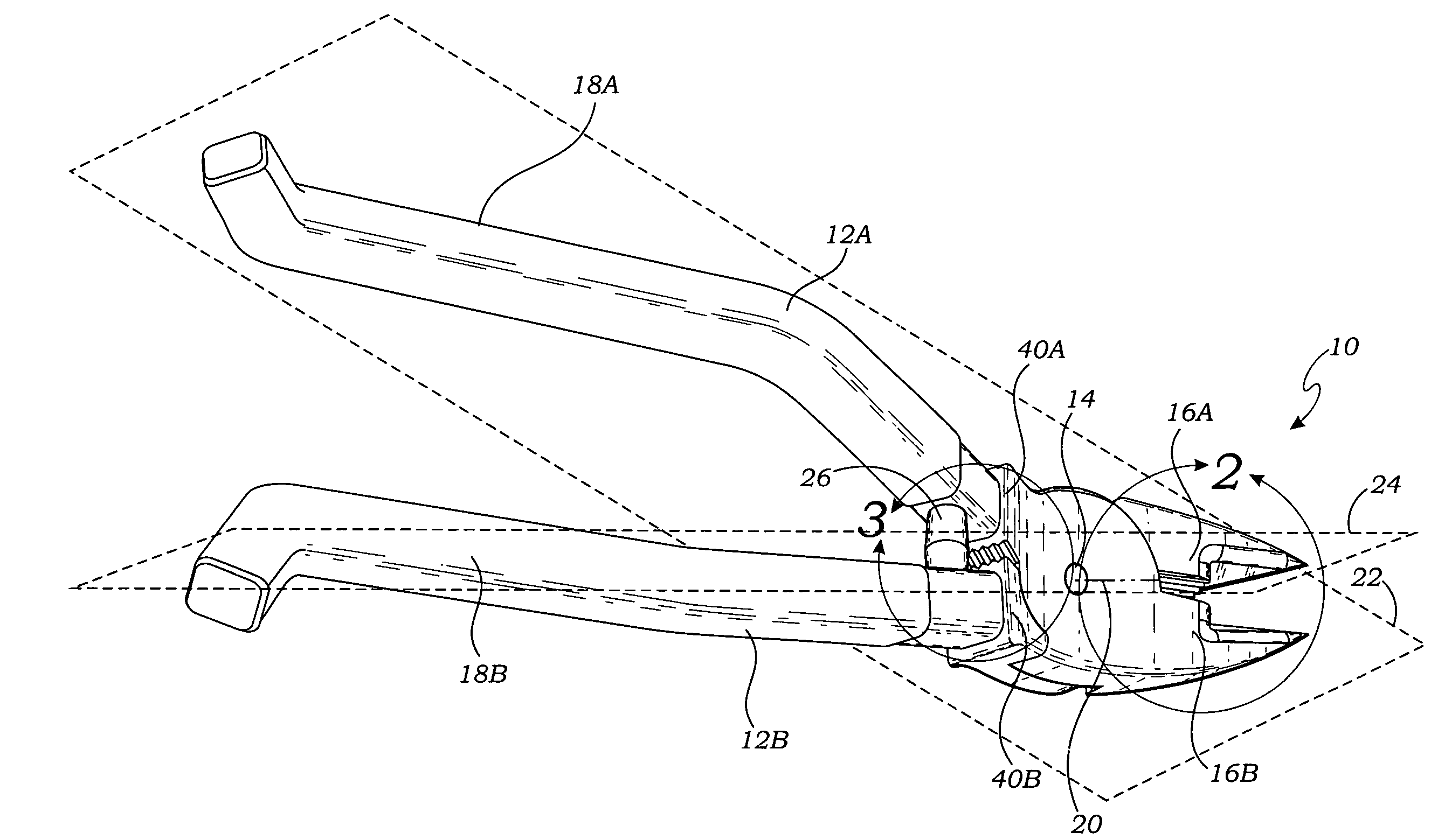 Hand tool for extracting a fastener from a material