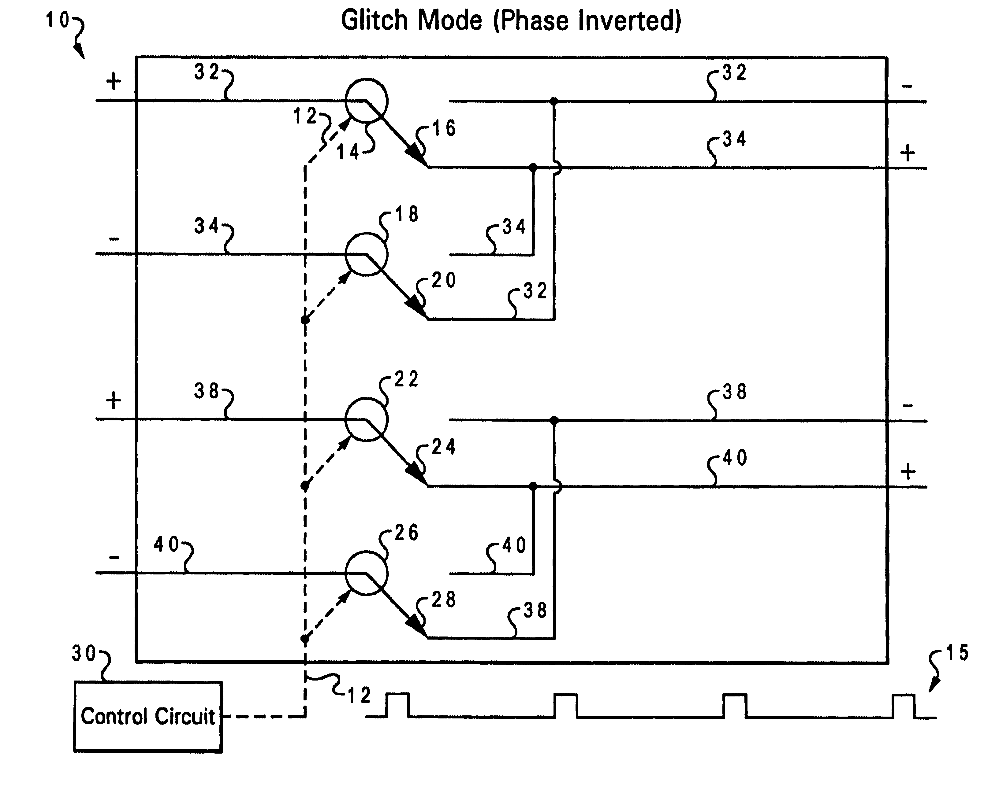 Glitcher system and method for interfaced or linked architectures