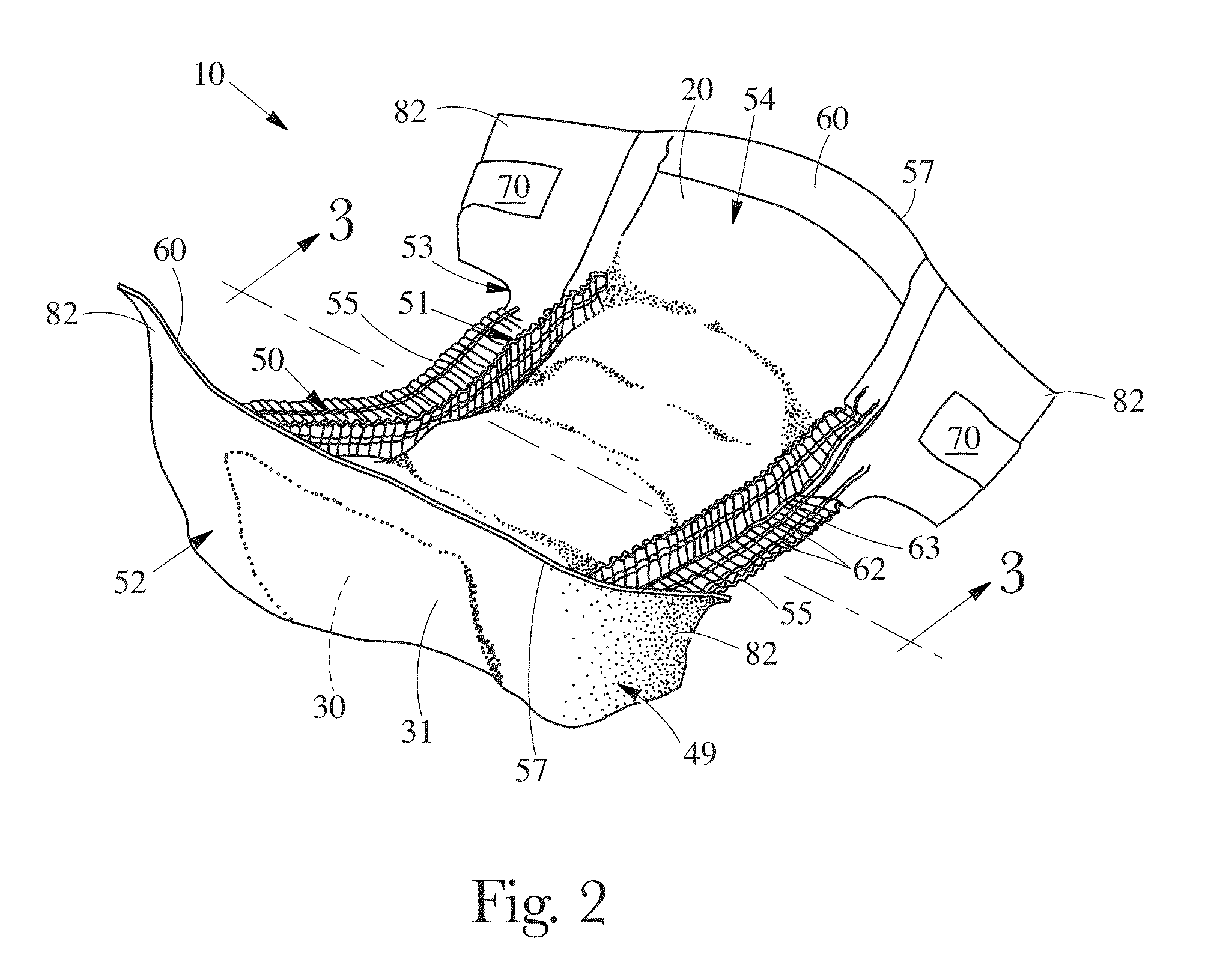 Absorbent article with bonded web material