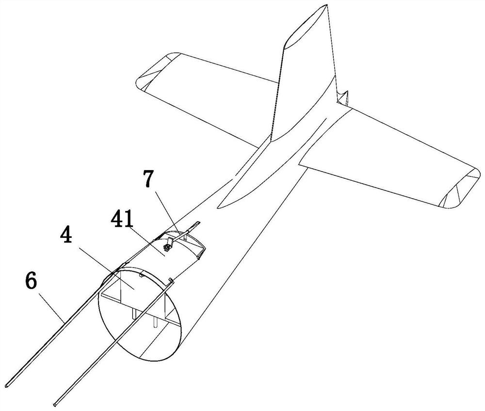 An emergency life -lived device for the fuselage after the crash