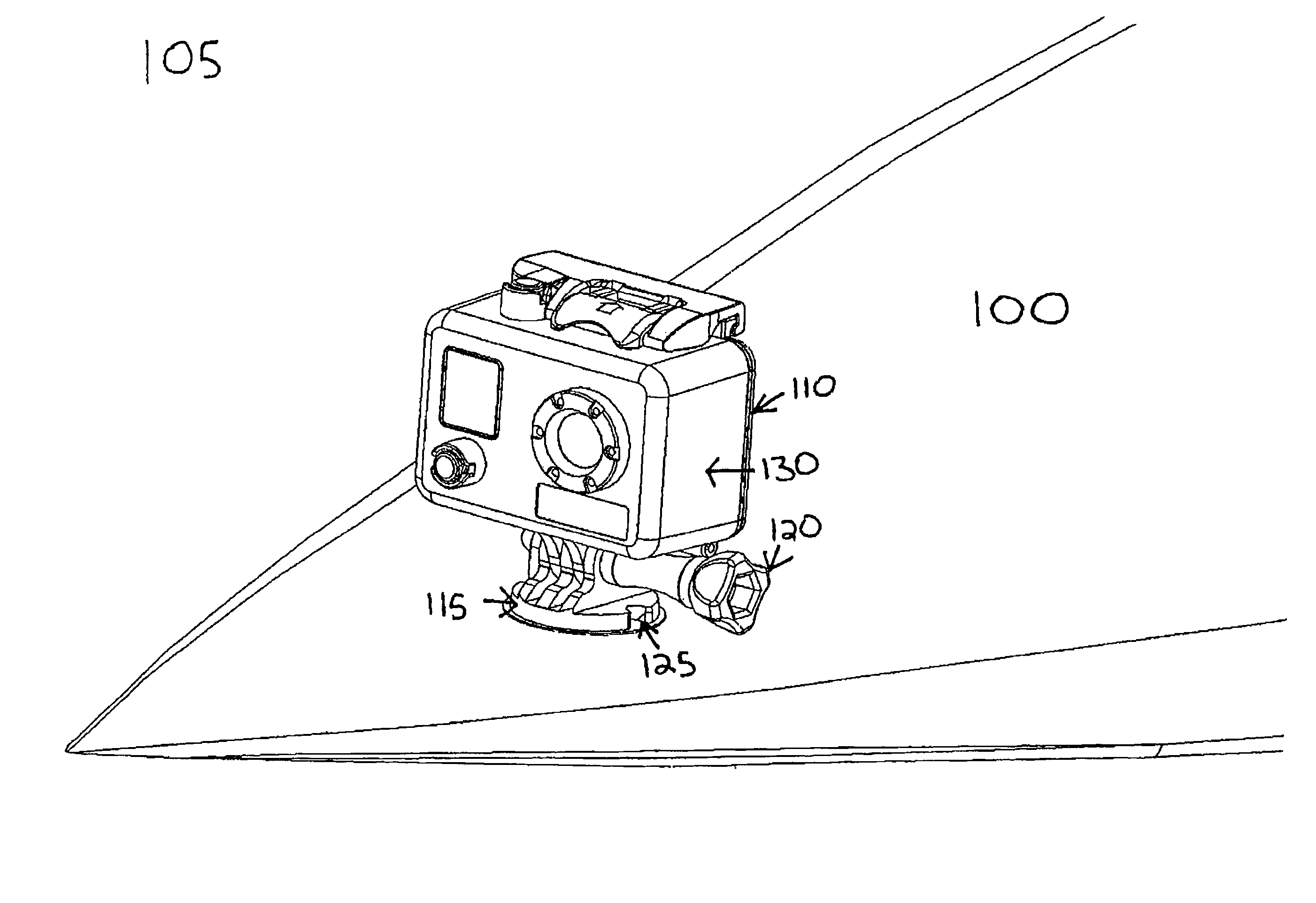 Mount system for attaching camera to a sport board