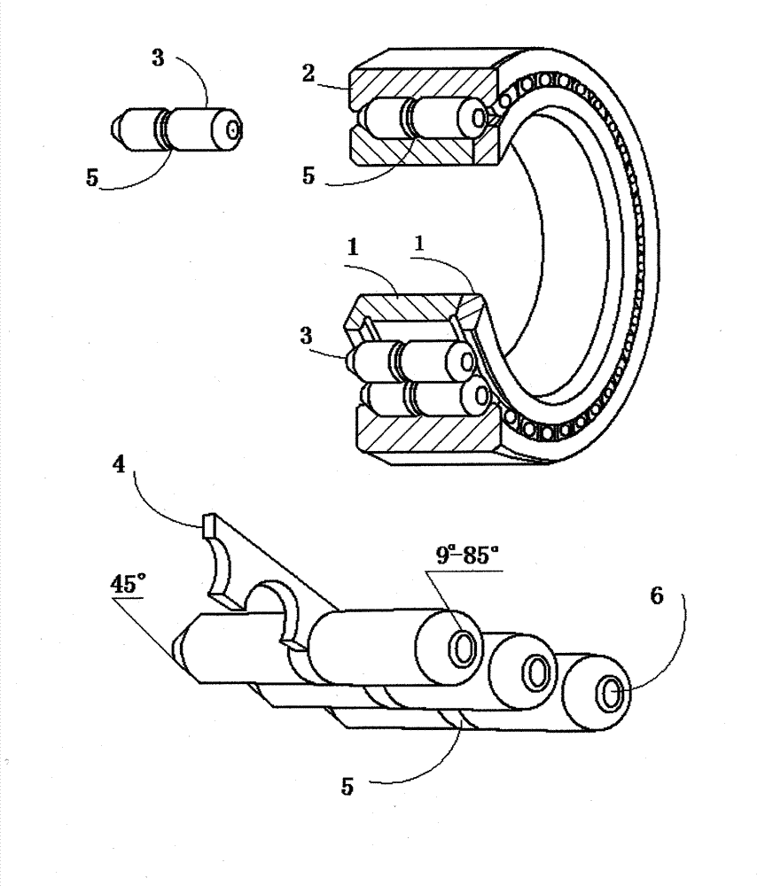 Mute barbell roller bearing