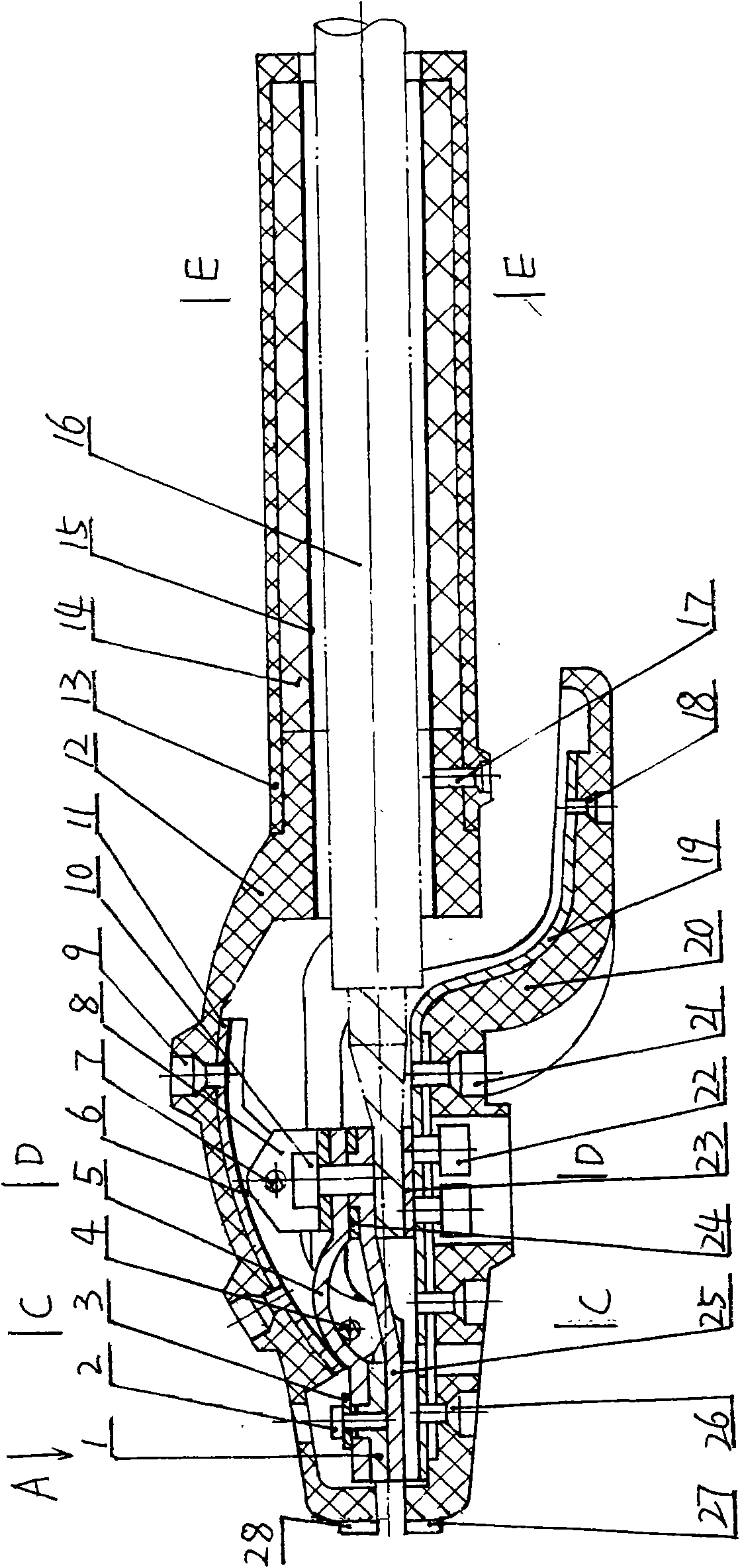 Plate spring type welding clamp