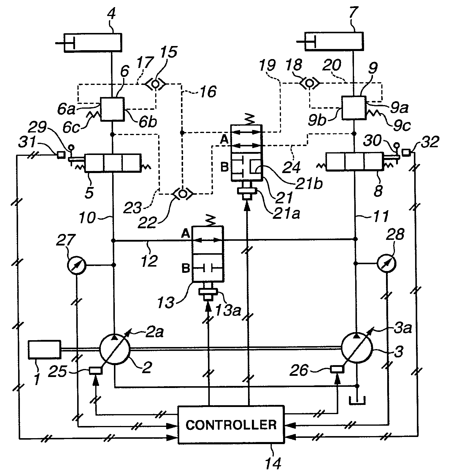 Hydraulic pressure control device of construction machine