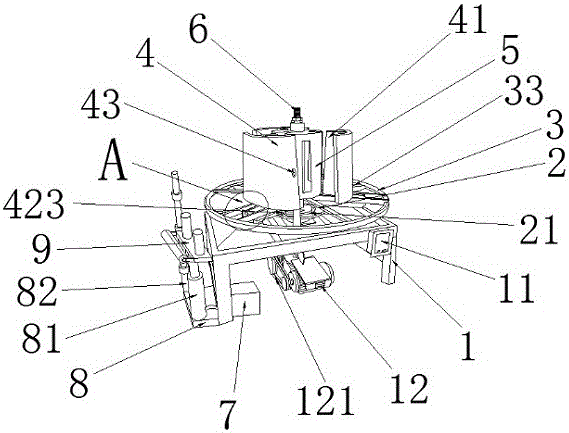 Automatic cable winding device