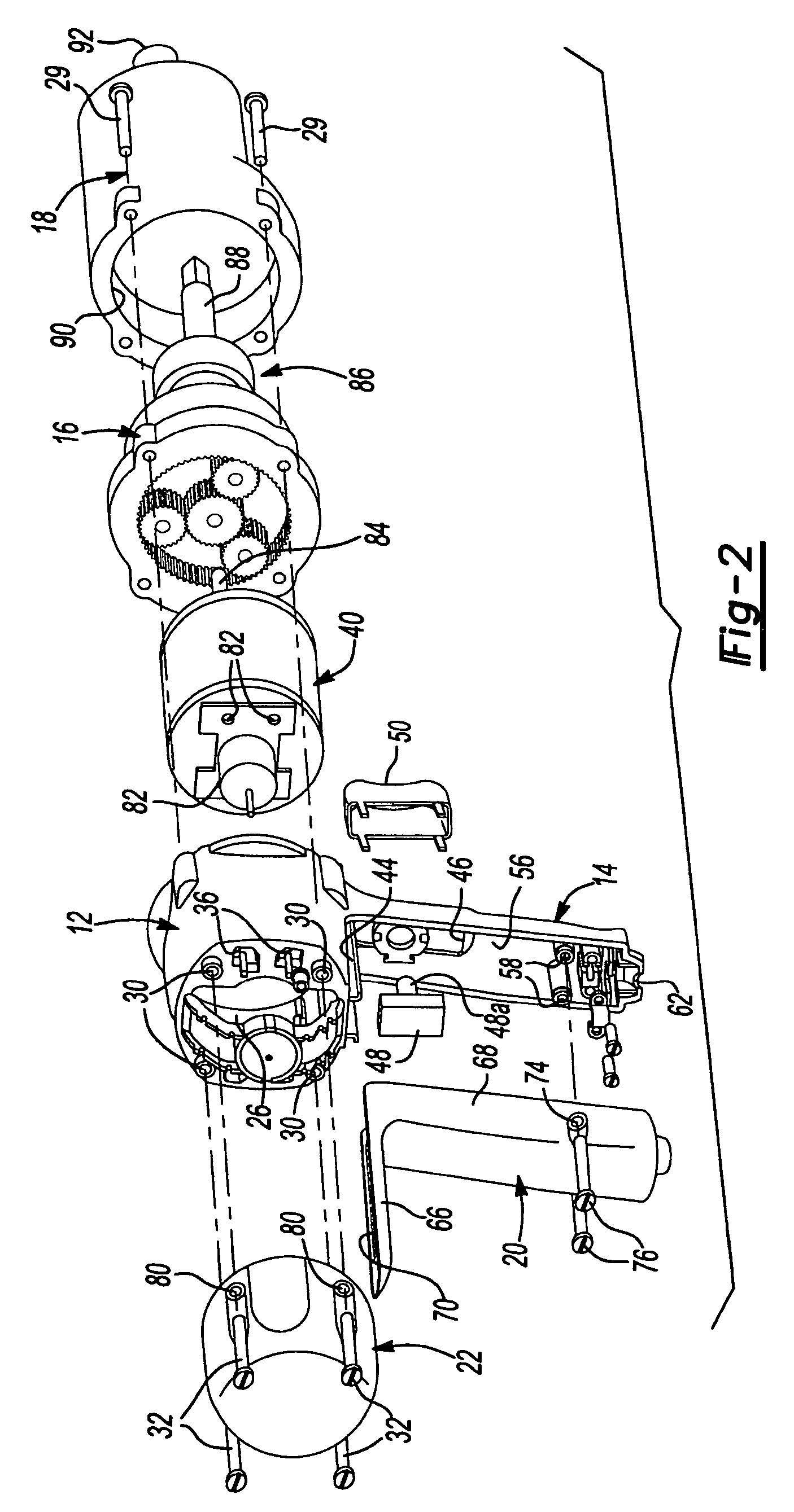 Motor housing and assembly process for power tool