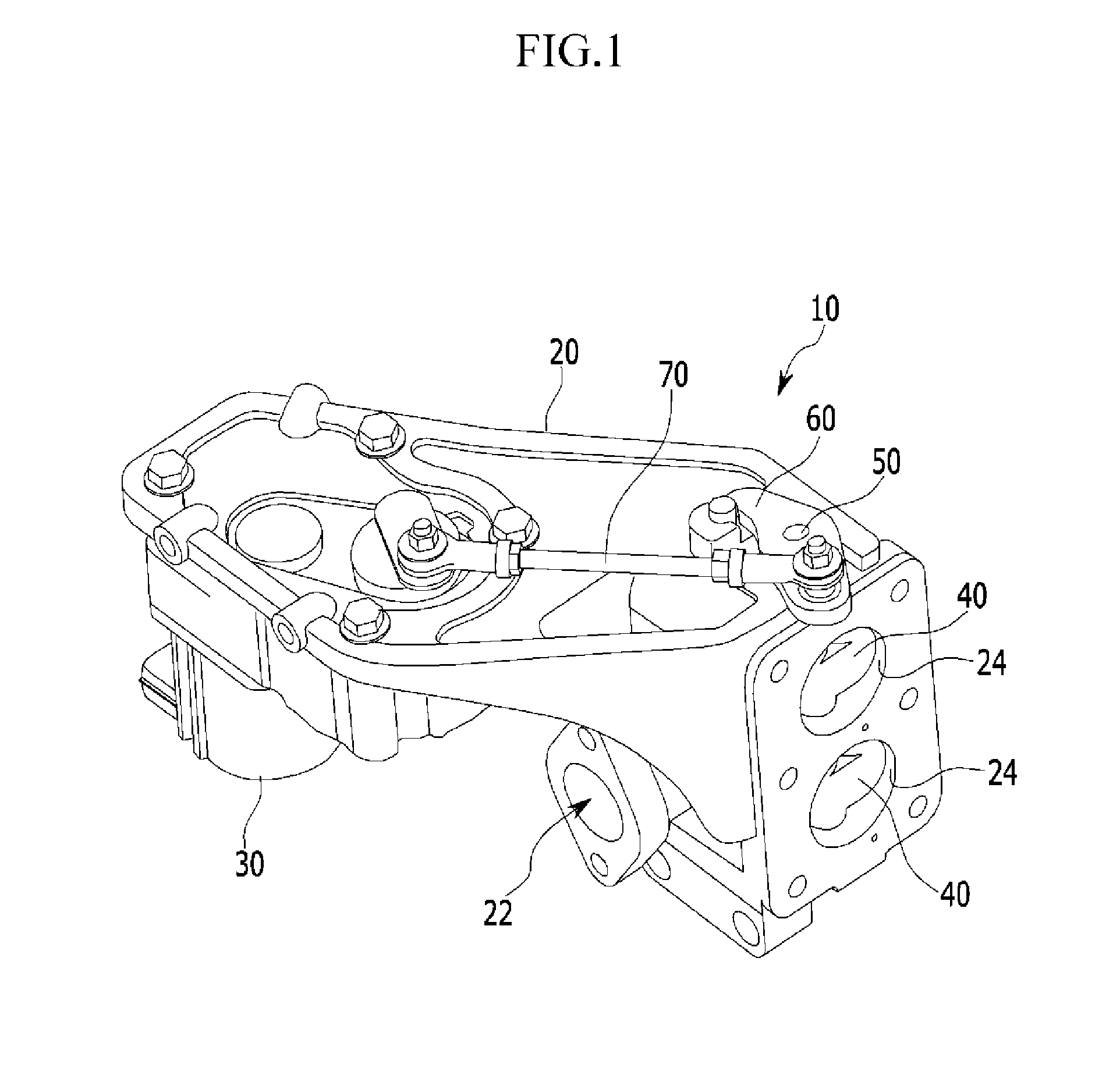 Exhaust gas recirculation valve device for vehicle