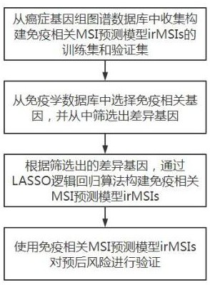 Method for constructing msi prediction model based on immune-related genes