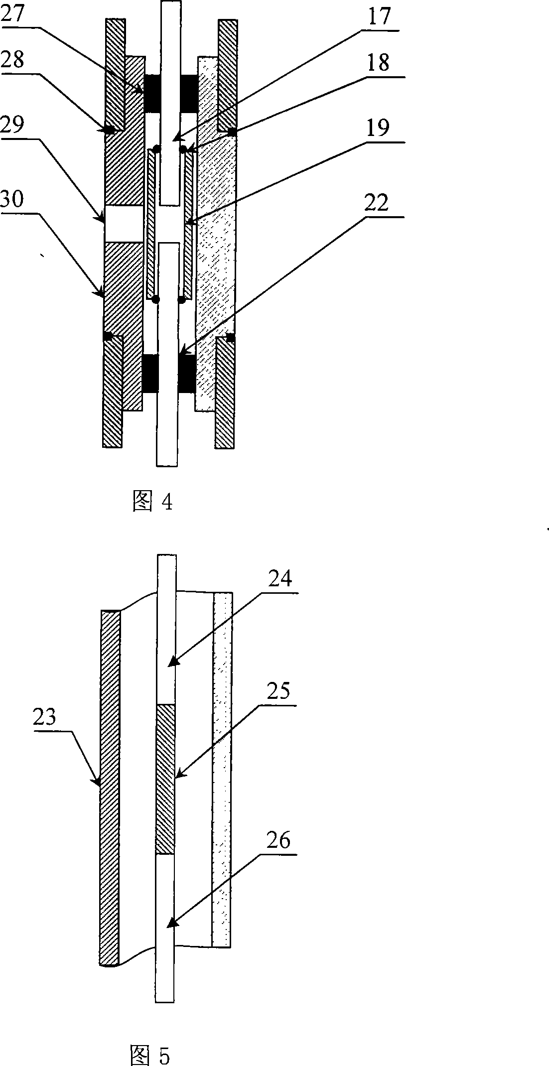 Optical fiber multi-point temperature and pressure measuring method for intelligent well and the device therefor