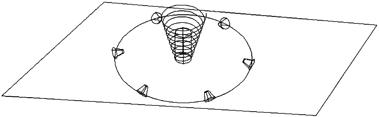 Artificial tornado generator in storage tank area