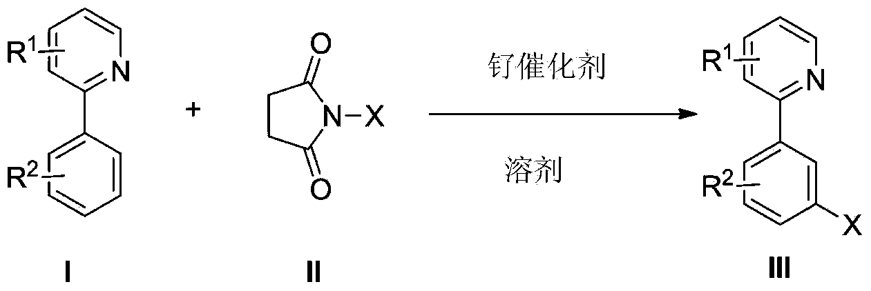 Preparation method of 2-(3-halogen phenyl) pyridine derivative