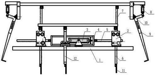 Galvanizing lifting and pressing linkage device
