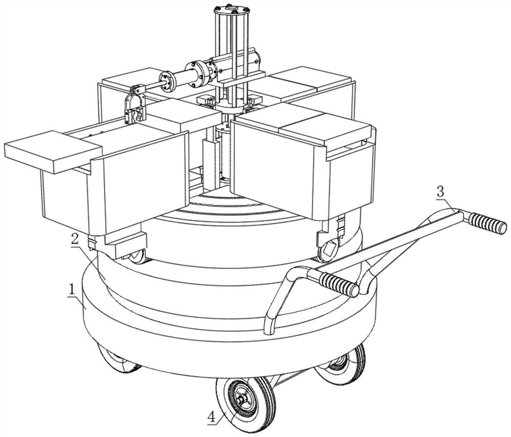 Transfer device provided with classified delivery assembly and used for fabricated building construction and method