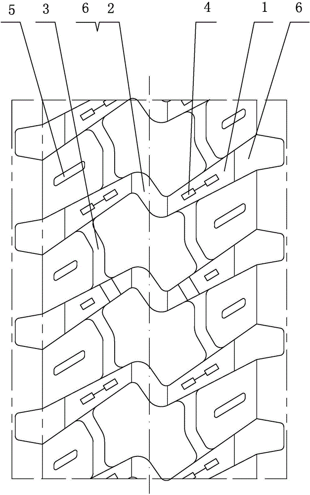 Mining pattern of load meridian automobile tire