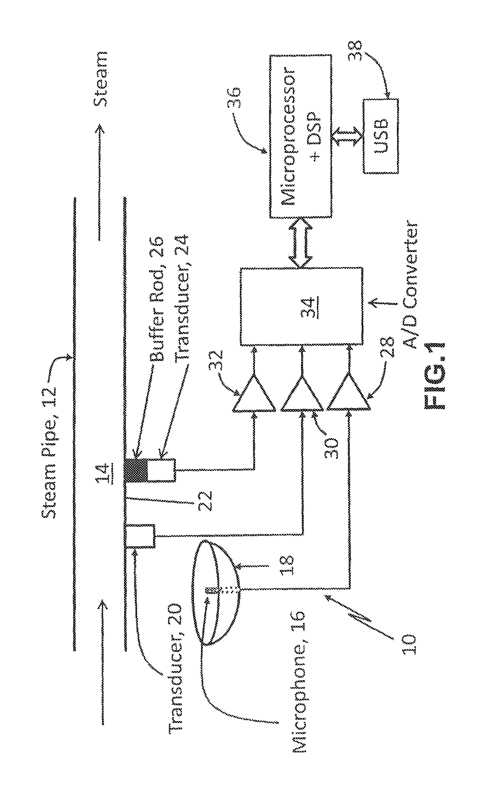 Apparatus and method for acoustic monitoring of steam quality and flow