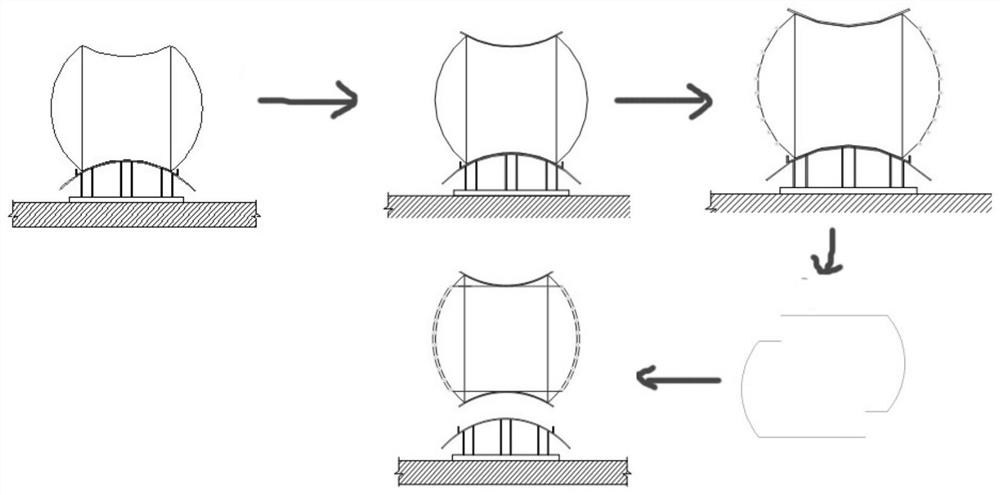 A construction method for the foundation of a large-scale arch bridge with permeable geology