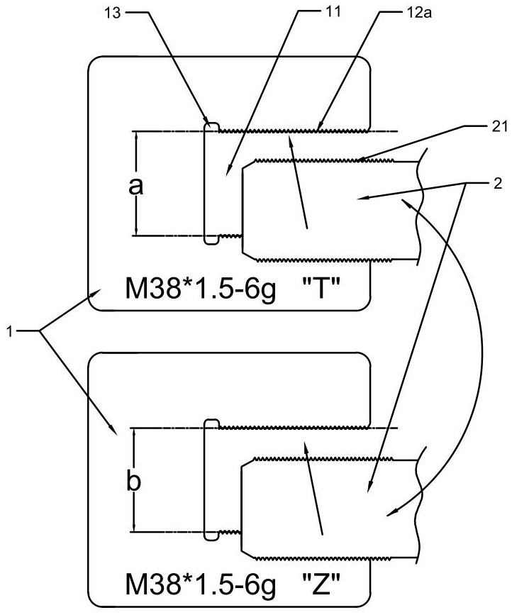 External thread rapid detection tool, manufacturing method and using method thereof