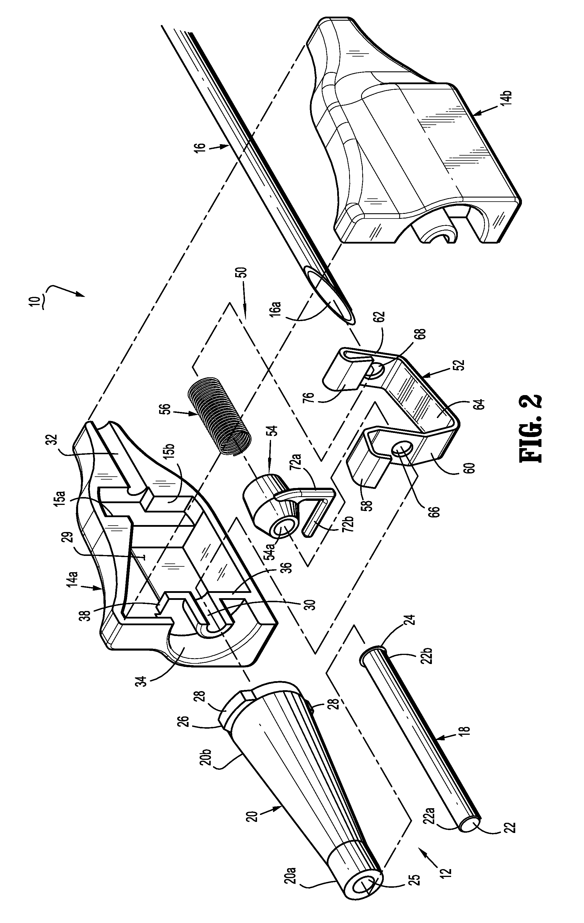 Locking Clip Assembly With Spring-Loaded Collar
