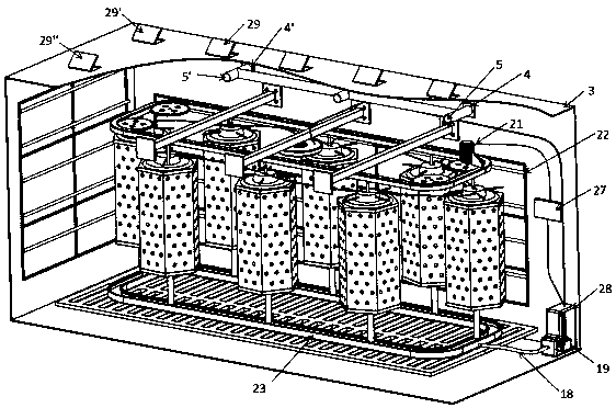 Plant factory adopting double-rotation mist spray planting