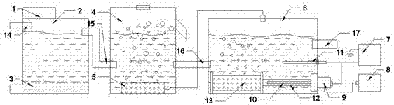 Simple plasma water treatment device and method of coal tar wastewater