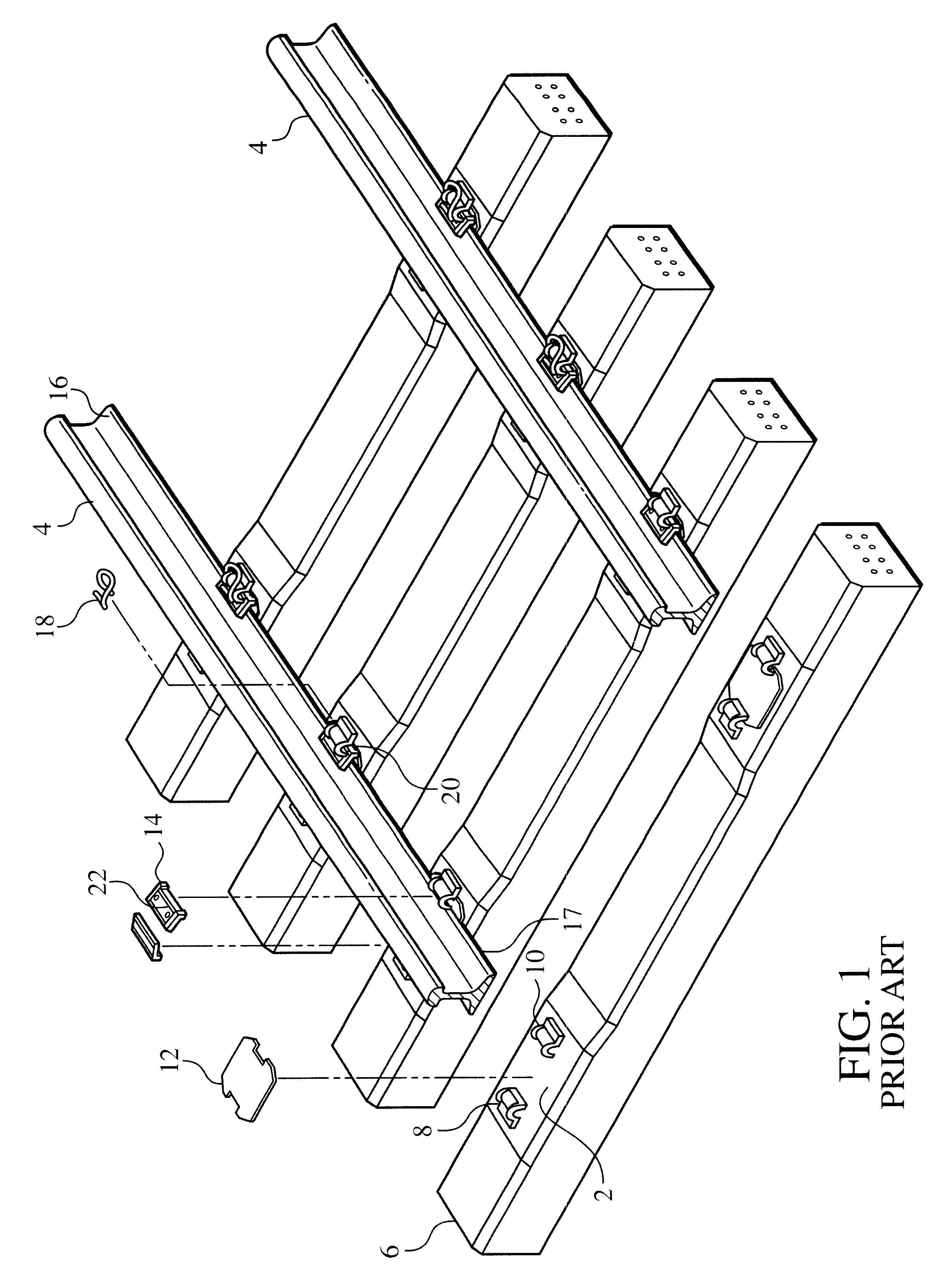 Concrete railroad tie two-piece insulator spacer and fastening system