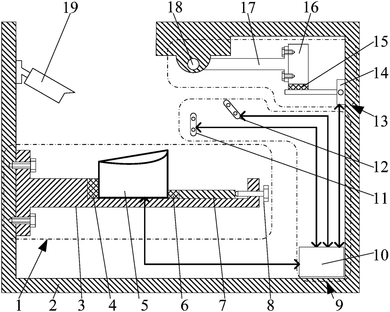 Pendulum type automobile instrument crash test device