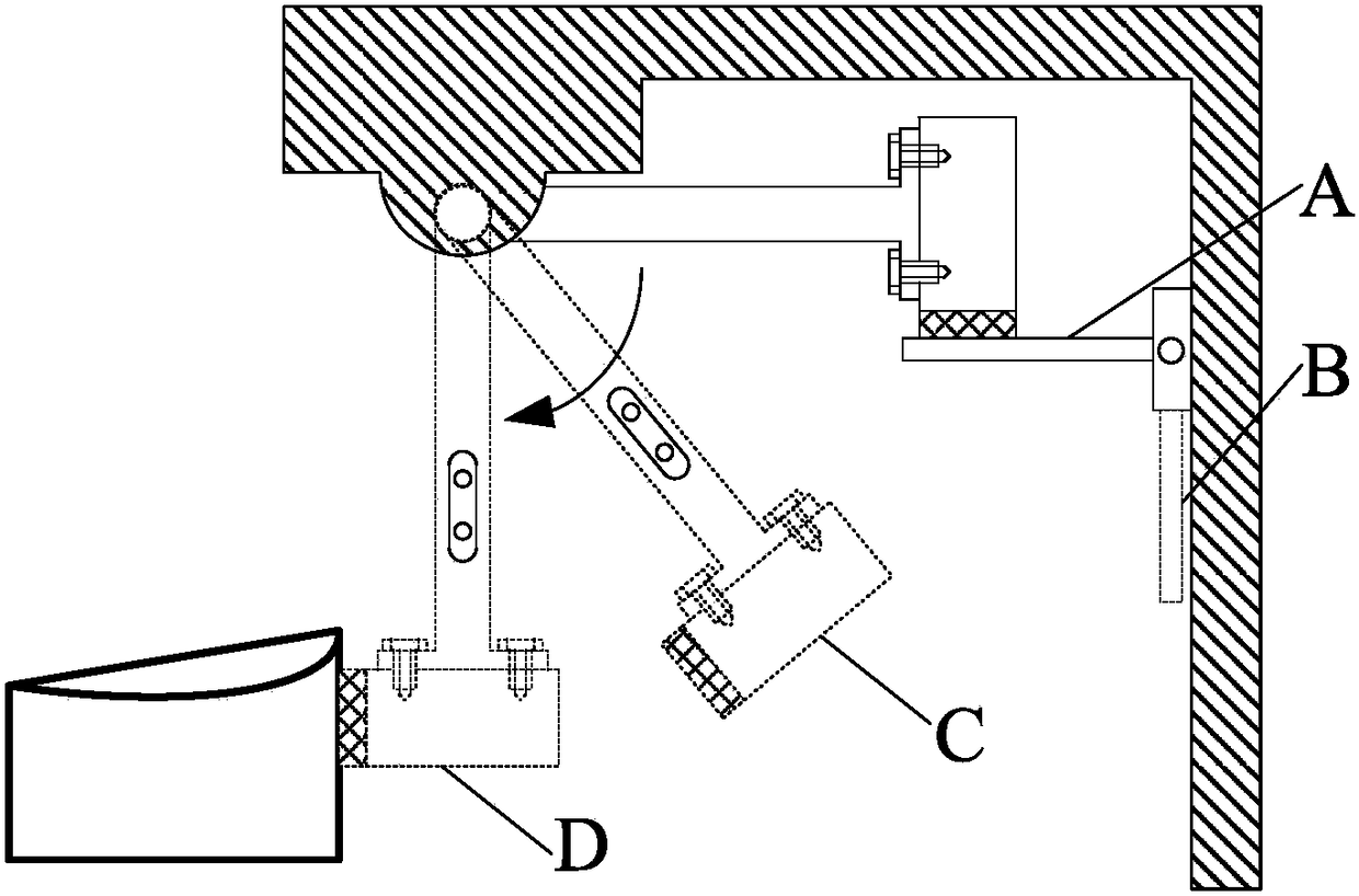 Pendulum type automobile instrument crash test device