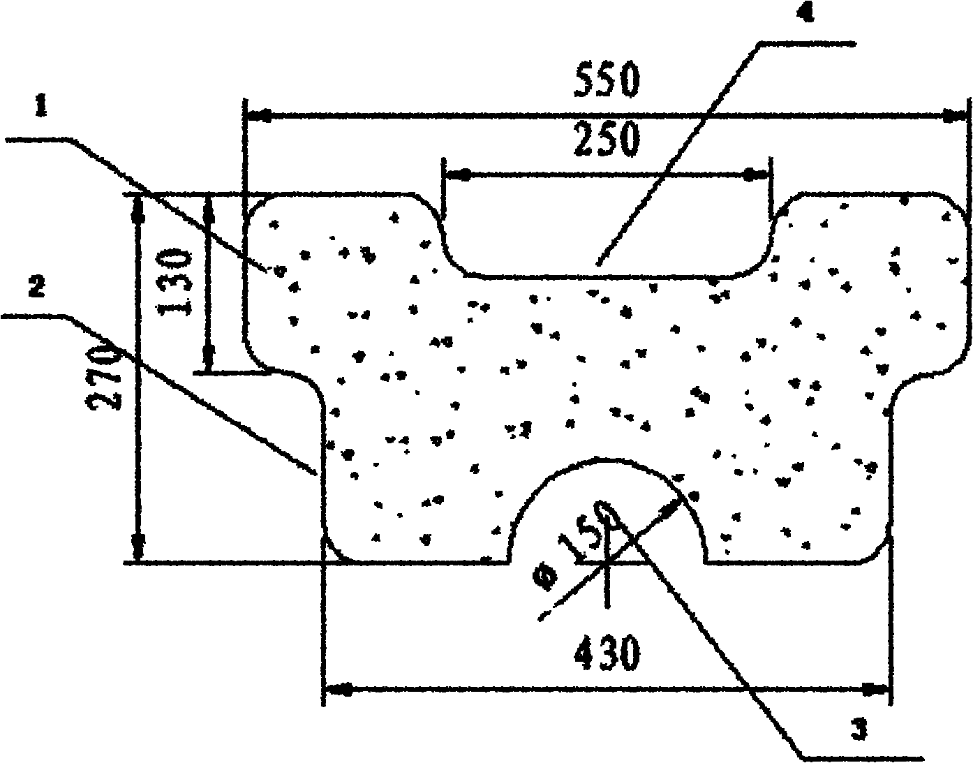 Self-embedded porous concrete block