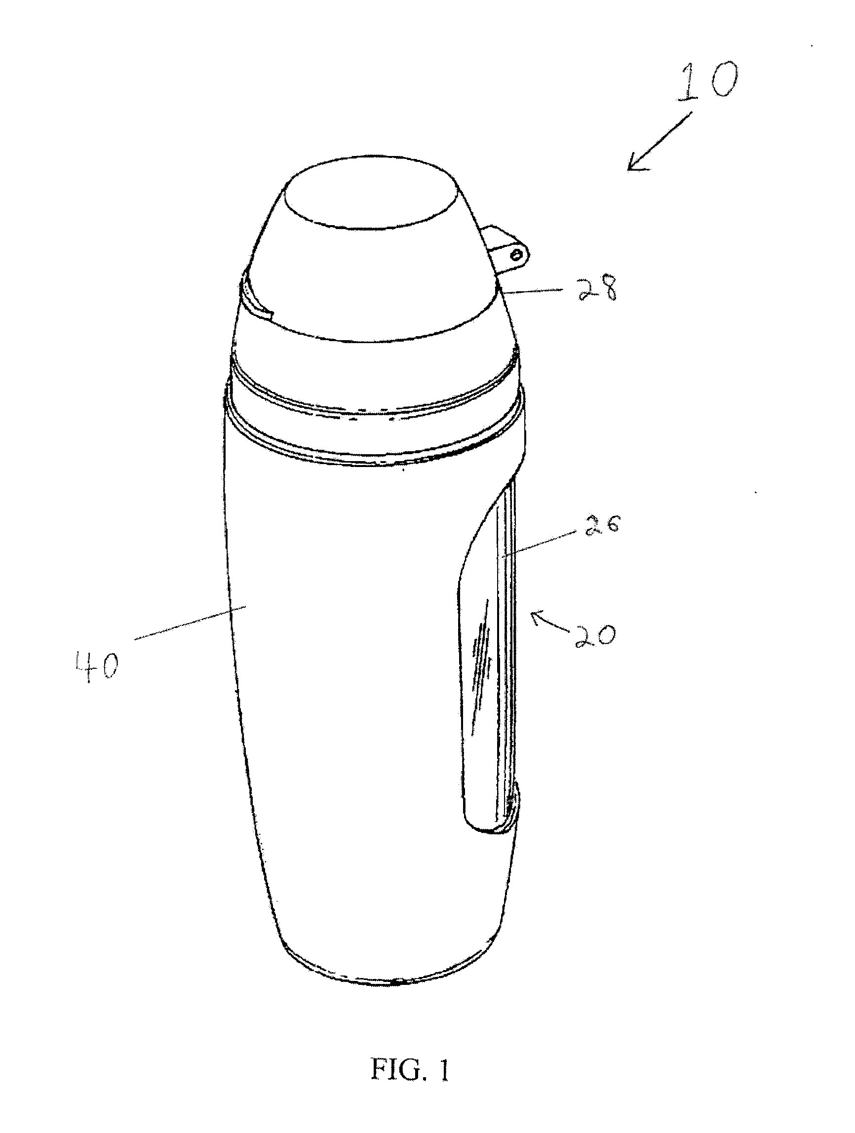 Dual compartment container having a rotating cover