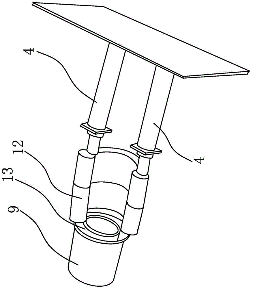 Push pipe construction method and push pipe device