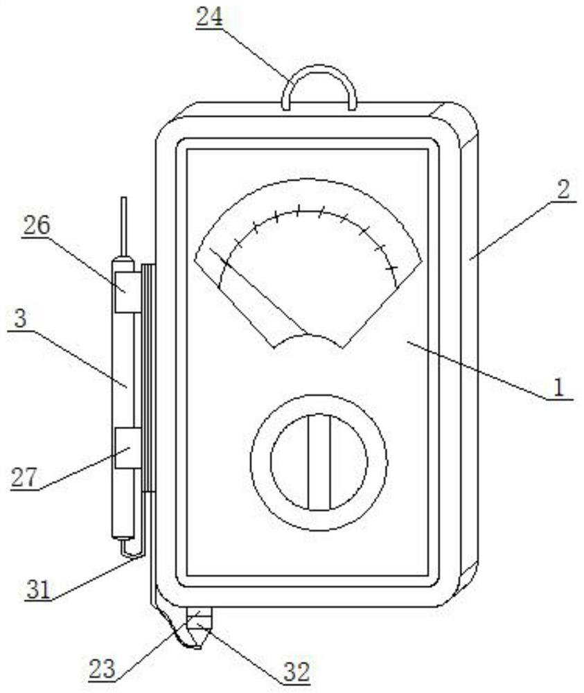 Suspensible portable ammeter