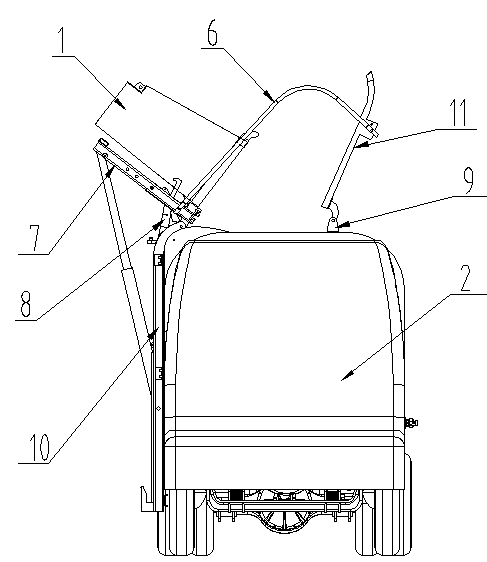 Electric garbage collecting transport vehicle