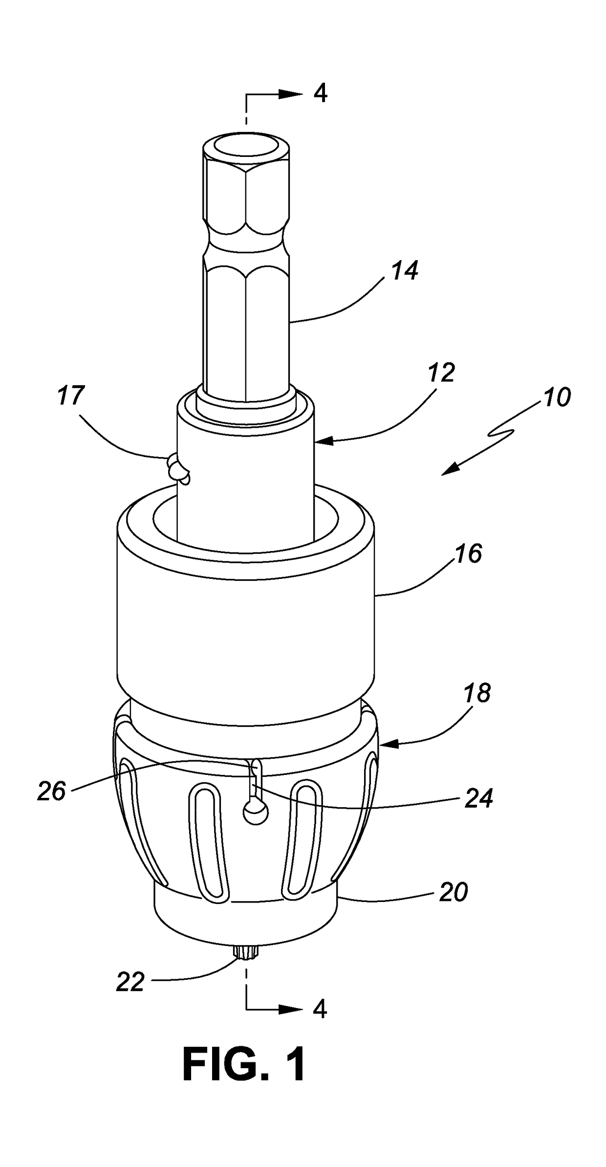 Screw driving device for use with an impact driver