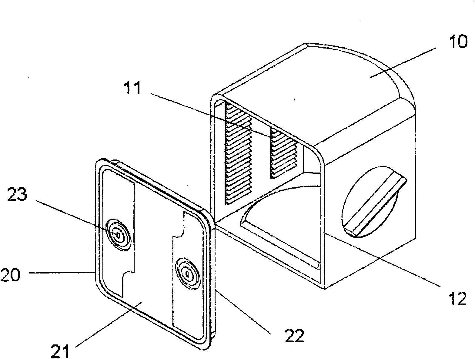 Front open type wafer box with latch and airtight structure