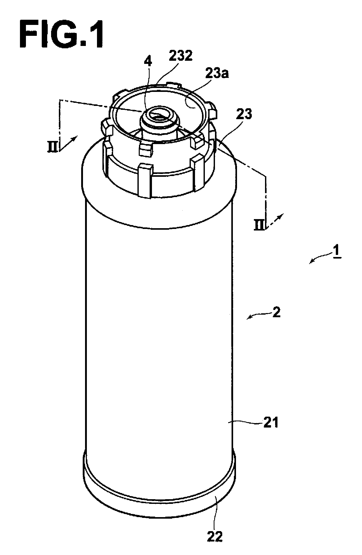 Fuel container for fuel cell