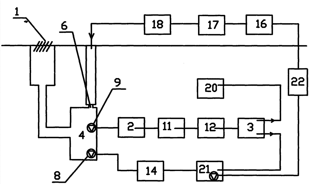 Buried sewage treatment device