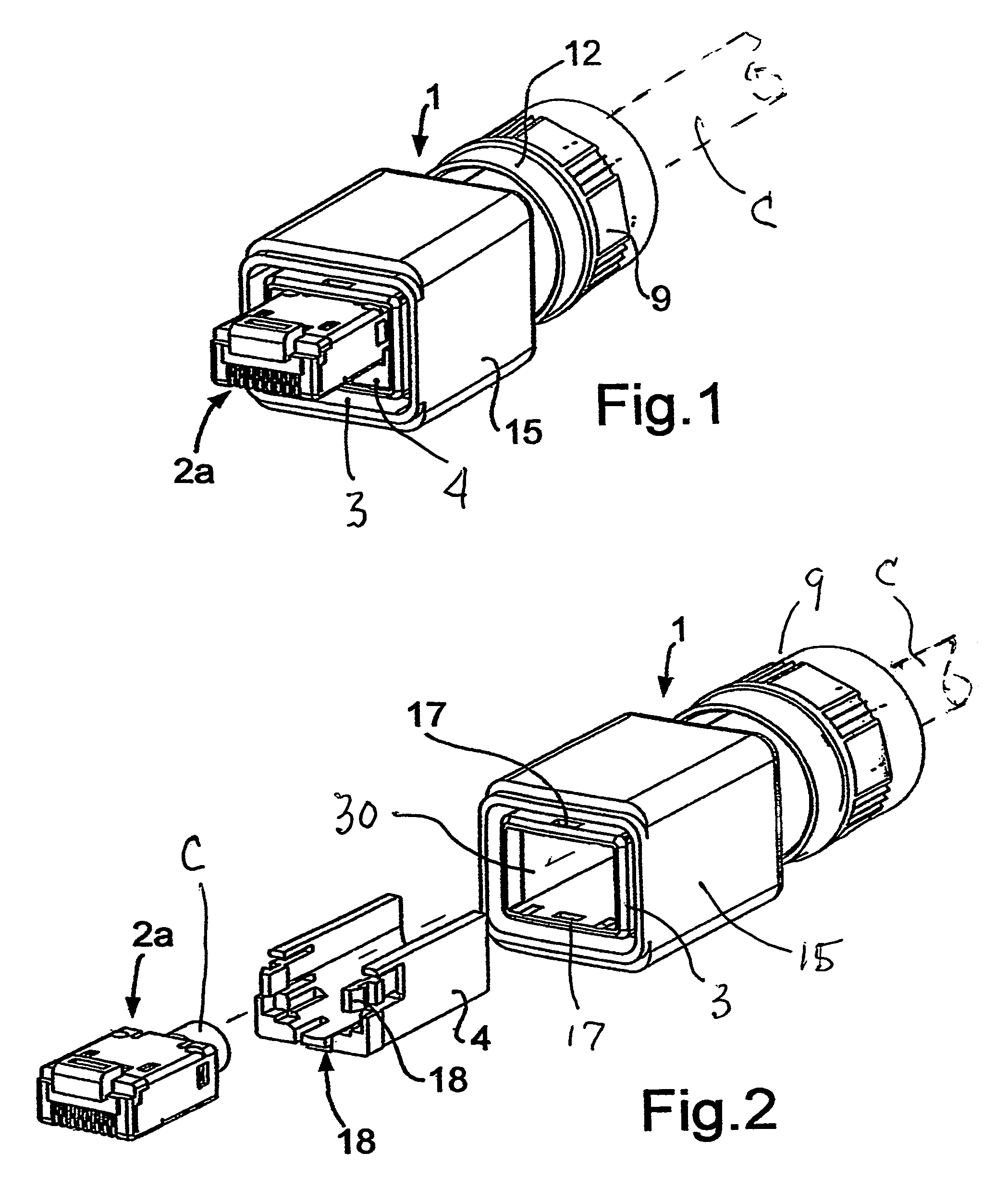 Adapter for attaching an insertion device to a cable fitting