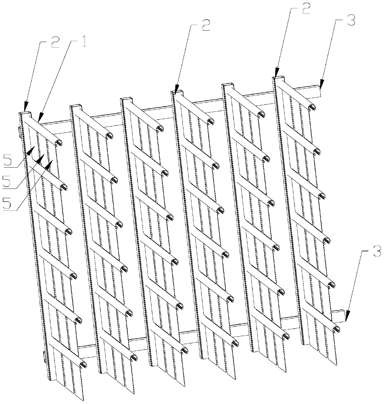 Pneumatic curtain wall structure and layer and column type pneumatic curtain wall structure