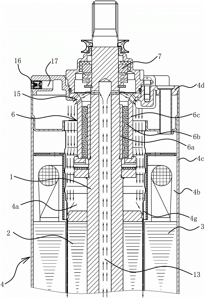 Submersible motor for well