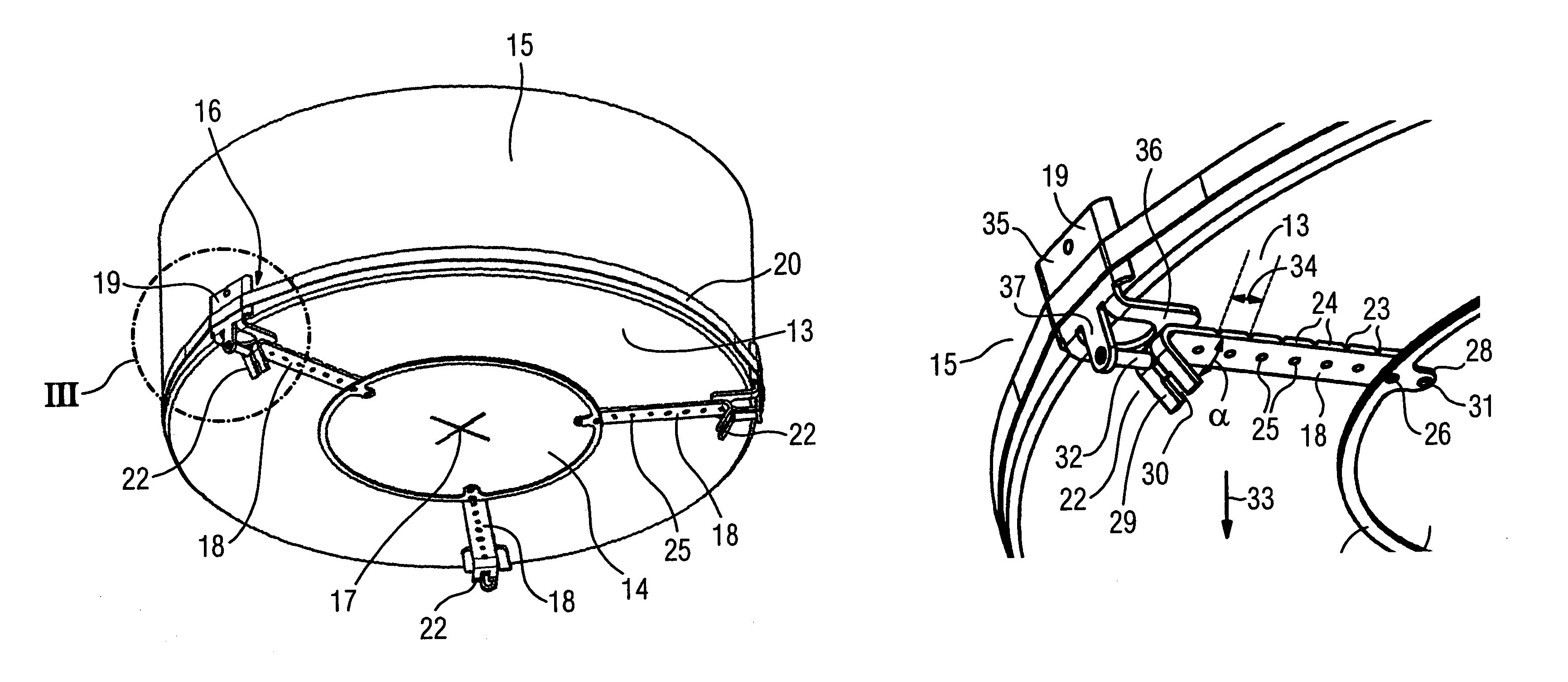 Device fittable to the therapy head of an x-ray guided lithotripsy system to allow adjustment of the focus thereof