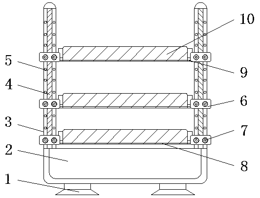 Snack storage shelf with anti-falling function