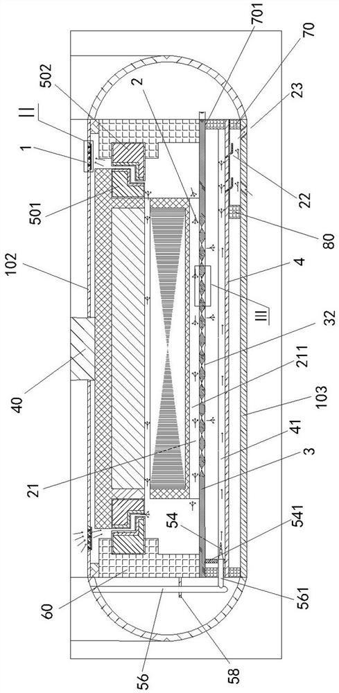 Shaftless propeller sediment deposition prevention device based on sediment-carrying channel