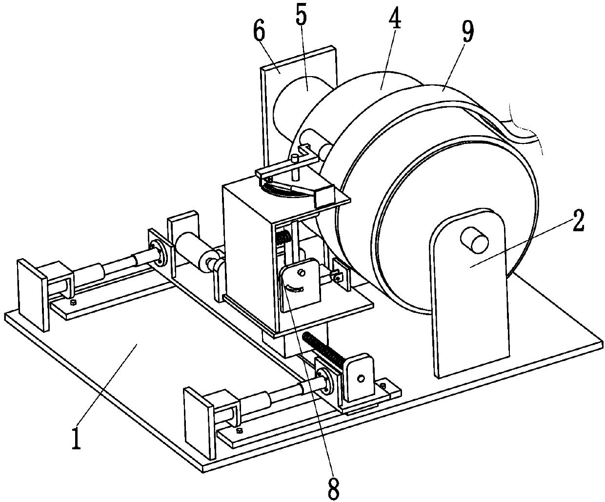 Production equipment for cylindrical windings of substation transformers