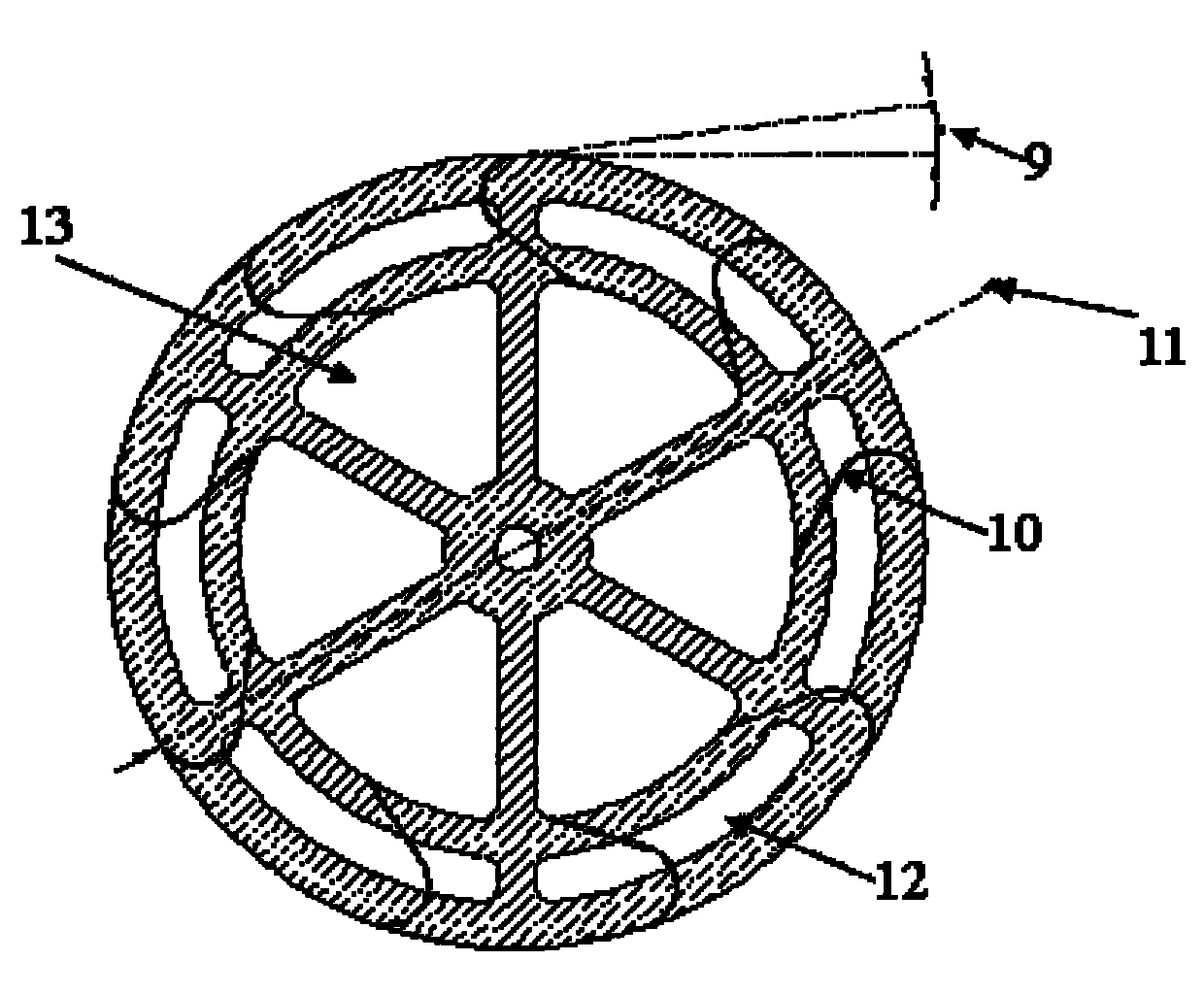 Vertical shaft wind wheel with multi-section combined vanes