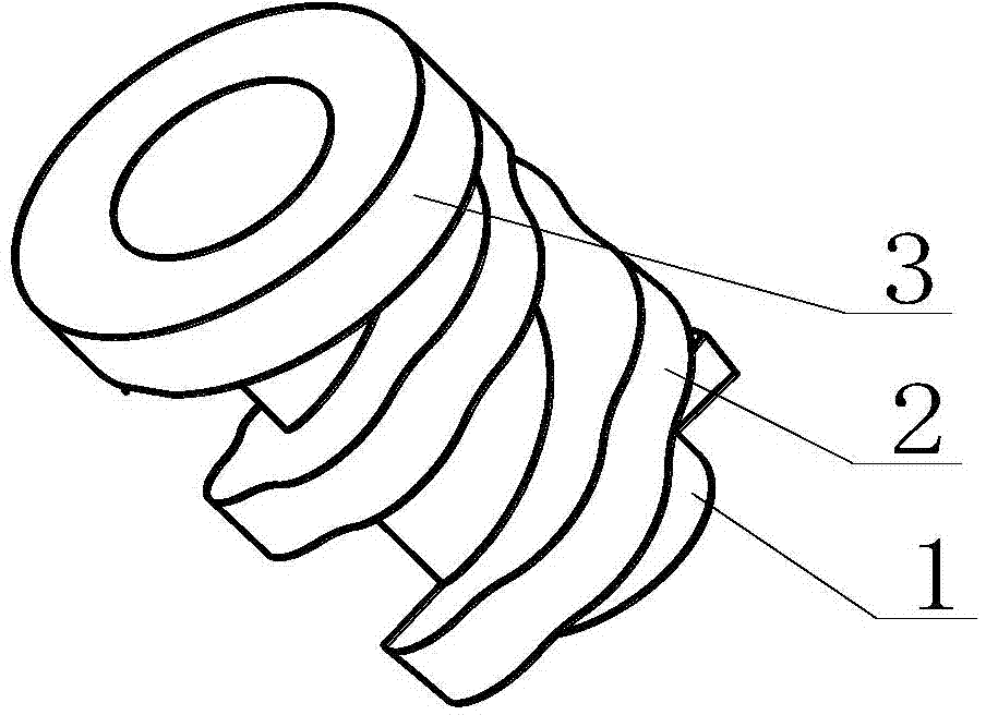 Wavy helical blade roller