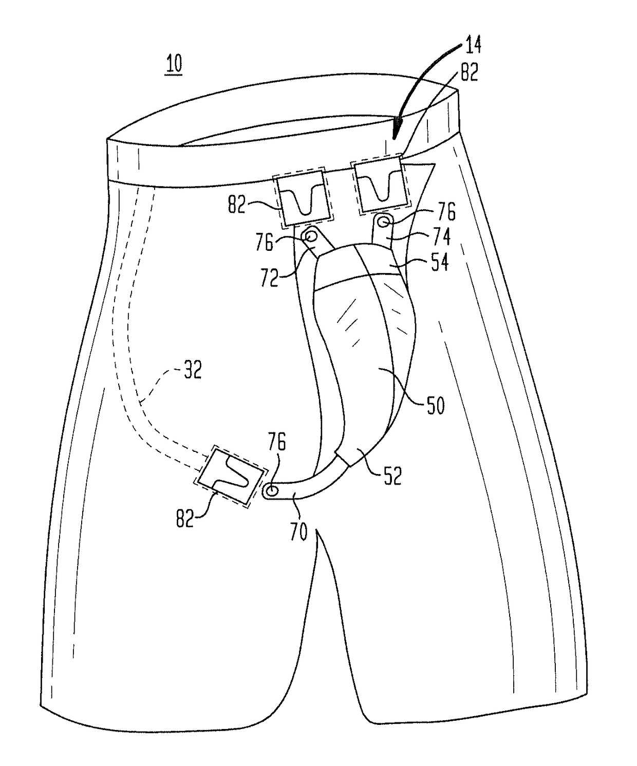 Athletic garment with integral cup assembly