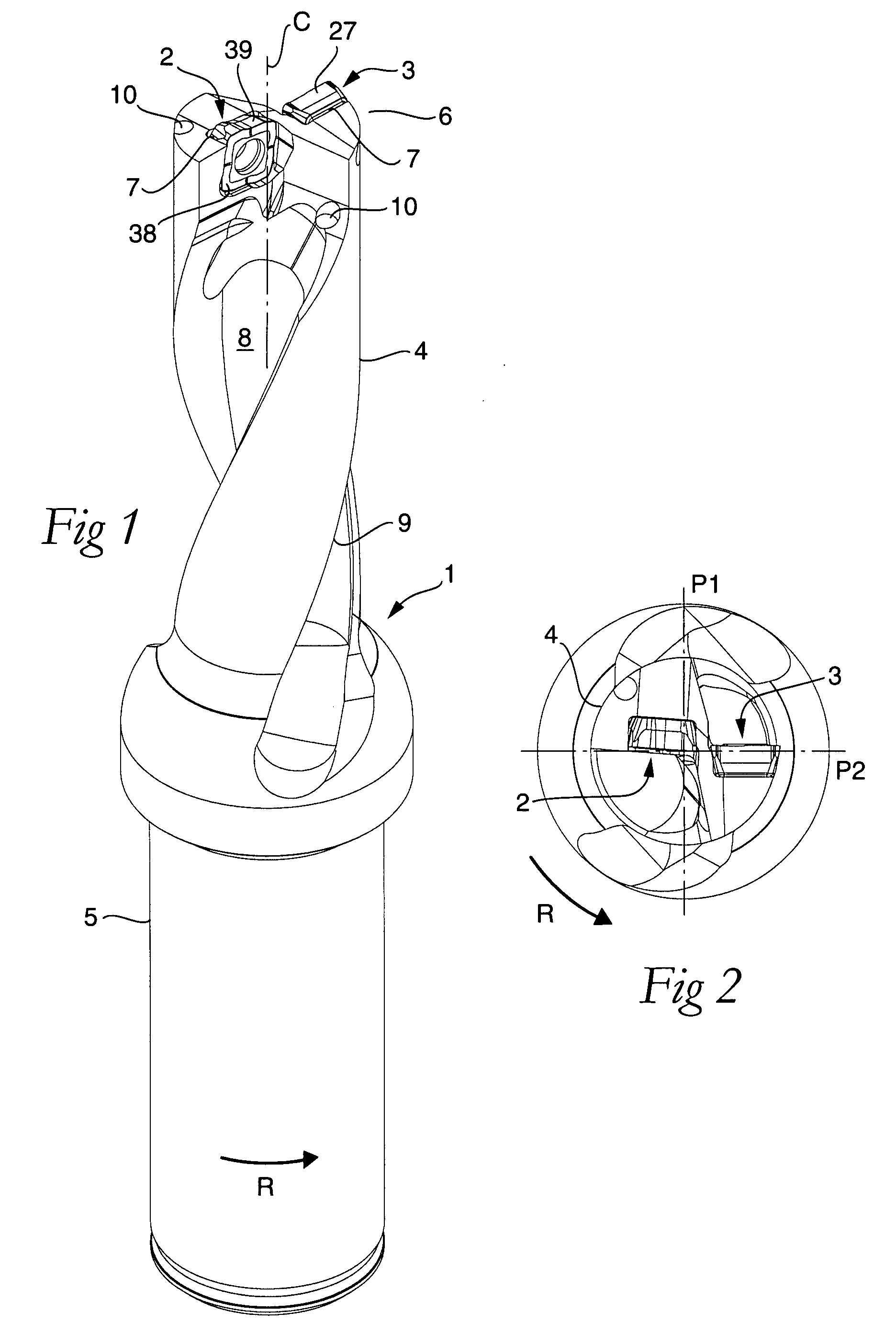 Tool for chip removing machining and a cutting insert therefor