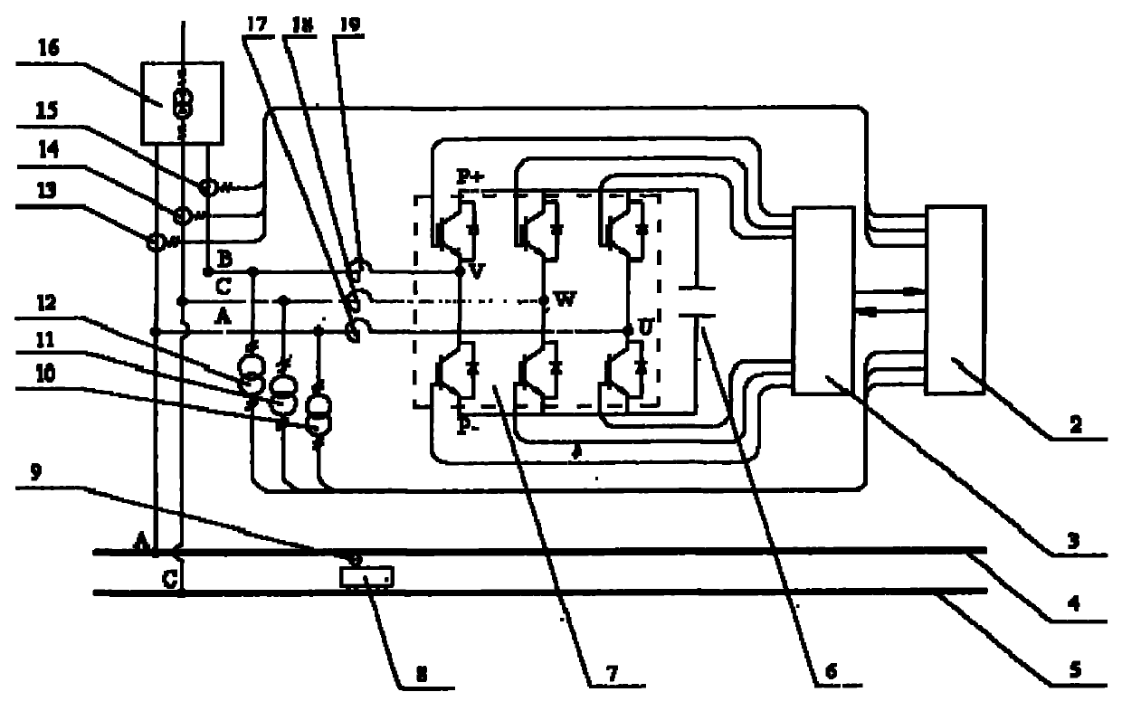 Non phase separation type traction power supply equipment for railway locomotive