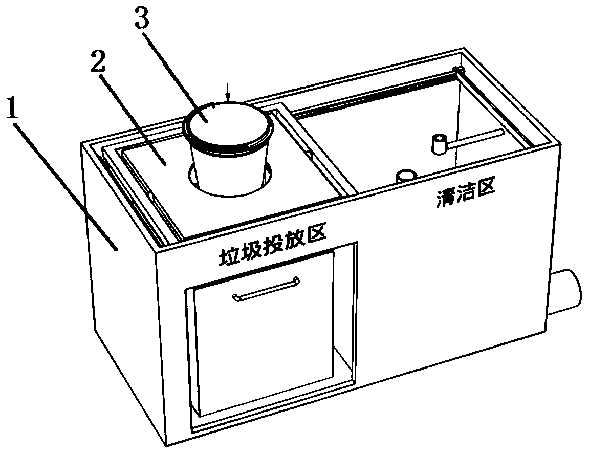Kitchen garbage can capable of realizing automatic garbage can dumping and cleaning
