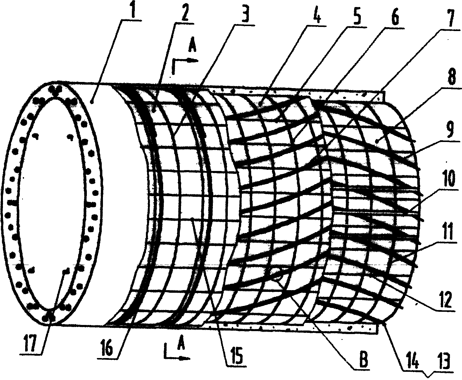 Shock-resistant culvert pipe with large section and circumferential stress and preparation process thereof